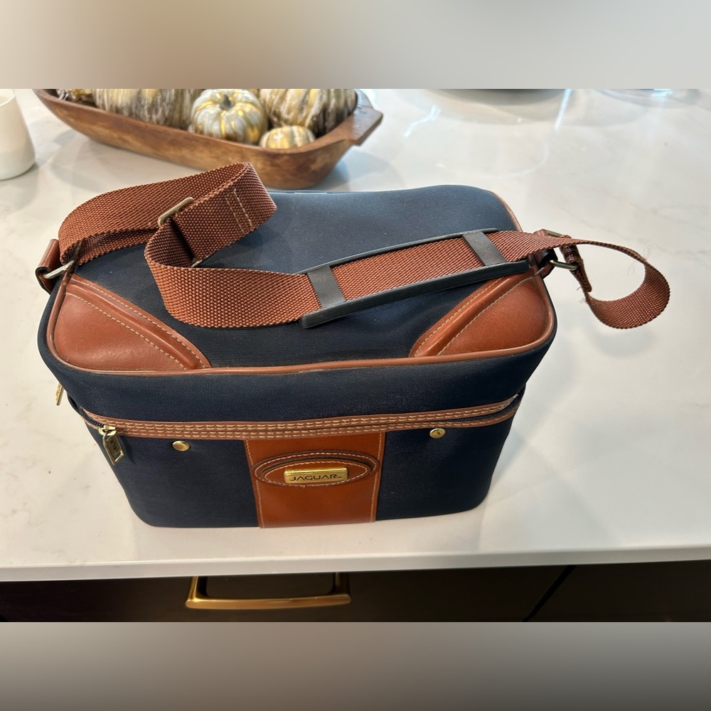Vintage Jaguar train or makeup case.